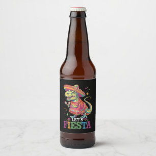Étiquette Pour Bouteilles De Bière Fiesta Cinco De Mayo T Rex Dinosaur