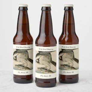 Étiquette Pour Bouteilles De Bière Fish Hawk, Osprey, d'Audubon's Birds of America