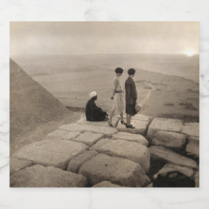 Étiquette Pour Bouteilles De Bière Flapper Girls Sunrise Khufu Pyramid, Égypte 1920