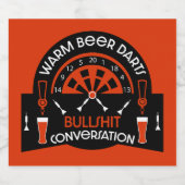 Étiquette Pour Bouteilles De Bière Fléchettes de pub classiques (Étiquettes simples)