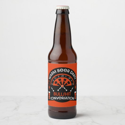 Étiquette Pour Bouteilles De Bière Fléchettes de pub classiques (Devant)
