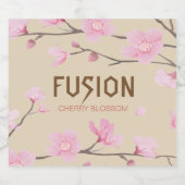 Étiquette Pour Bouteilles De Bière Fleur de cerisier - FUSION (Étiquettes simples)