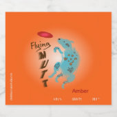 Étiquette Pour Bouteilles De Bière Flying Mutt, nom et style (Étiquettes simples)