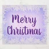 Étiquette Pour Bouteilles De Bière Frost violet Joyeux Noël (Étiquettes simples)