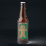 Étiquette Pour Bouteilles De Bière Fun and Fancy Christmas Gingbread Homme<br><div class="desc">Design amusant et fantaisiste avec des icônes amusantes sur fond de rayures pour un effet formel et élégant pour améliorer votre décor et ajouter une touche festive. Un design plus traditionnel. Pour les fêtes, la décoration, divertissement, ou juste pour le plaisir. De grands cadeaux de vacances pour tous les âges....</div>