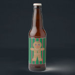 Étiquette Pour Bouteilles De Bière Fun and Fancy Christmas Gingbread Homme<br><div class="desc">Design amusant et fantaisiste avec des icônes amusantes sur fond de rayures pour un effet formel et élégant pour améliorer votre décor et ajouter une touche festive. Un design plus traditionnel. Pour les fêtes, la décoration, divertissement, ou juste pour le plaisir. De grands cadeaux de vacances pour tous les âges....</div>