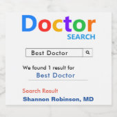 Étiquette Pour Bouteilles De Bière Funny Best Doctor Award (Étiquettes simples)