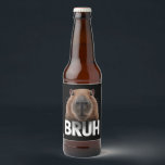 Étiquette Pour Bouteilles De Bière Funny Capybara Bruh<br><div class="desc">Funny Capybara Bruh</div>