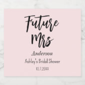 Étiquette Pour Bouteilles De Bière Futur mariage Mrs Blush Rose  (Étiquettes simples)