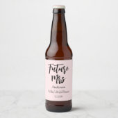 Étiquette Pour Bouteilles De Bière Futur mariage Mrs Blush Rose  (Devant)