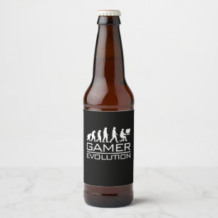 Étiquette Pour Bouteilles De Bière Gamer Gift Évolution des gamers