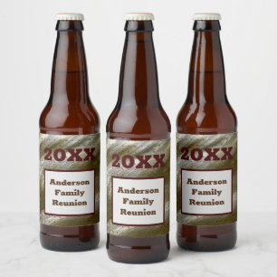 Étiquette Pour Bouteilles De Bière Gamme Reunion Gold Silve Stripe Abstrait Keepsaké