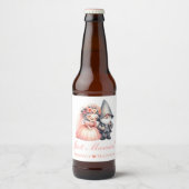 Étiquette Pour Bouteilles De Bière Garden Gnome Fairytale Rustique Mariage (Devant)