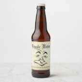 Étiquette Pour Bouteilles De Bière Giggle Eau et votre texte (Devant)