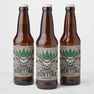 Étiquette Pour Bouteilles De Bière Gîte de chasse à l'arc personnalisé pour chasseur 