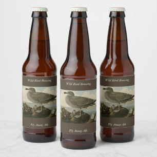Étiquette Pour Bouteilles De Bière Goéland argenté des oiseaux américains de John Aud
