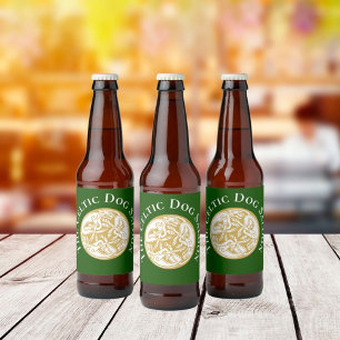 Étiquette Pour Bouteilles De Bière Gold Celtic Dog Trio Custom Classic