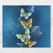 Étiquette Pour Bouteilles De Bière Golden butterflies (Étiquettes simples)