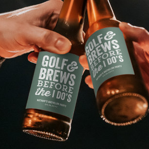 Étiquette Pour Bouteilles De Bière Golf et bières avant la fête de bachelor party ver