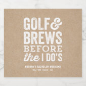 Étiquette Pour Bouteilles De Bière Golf et bières avant le kraft enterrement de vie d (Étiquettes simples)