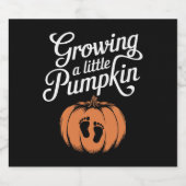 Étiquette Pour Bouteilles De Bière Grandir Un Peu Citrouille Grossesse D'Automne (Étiquettes simples)