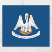 Étiquette Pour Bouteilles De Bière Graphique Drapeau Dynamique Louisiane sur un (Étiquettes simples)