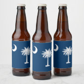 Étiquette Pour Bouteilles De Bière Graphique du drapeau de l'État de Caroline du Sud  (Bouteilles)