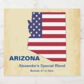 Étiquette Pour Bouteilles De Bière Great USA 🍺 Arizona State Monogram (Étiquettes simples)