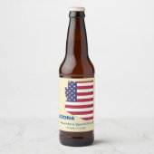 Étiquette Pour Bouteilles De Bière Great USA 🍺 Arizona State Monogram (Devant)