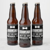 Étiquette Pour Bouteilles De Bière Groomsman personnalisé (Bouteilles)