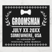 Étiquette Pour Bouteilles De Bière Groomsman personnalisé (Étiquettes simples)