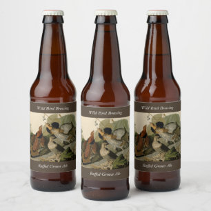 Étiquette Pour Bouteilles De Bière Grouse rouffé - d'Audubon's Birds of America