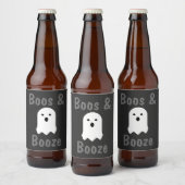 Étiquette Pour Bouteilles De Bière Halloween Boos et Booze (Bouteilles)