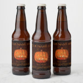 Étiquette Pour Bouteilles De Bière Halloween citrouille élégant (Bouteilles)