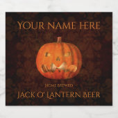 Étiquette Pour Bouteilles De Bière Halloween citrouille élégant (Étiquettes simples)