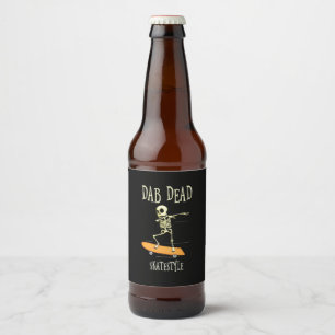 Étiquette Pour Bouteilles De Bière Halloween Dabbing Skatestyle