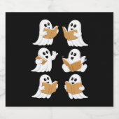 Étiquette Pour Bouteilles De Bière Halloween Professeur Ghost Lecture Livres Librairi (Étiquettes simples)