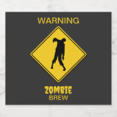 Étiquette Pour Bouteilles De Bière Halloween Zombie (Étiquettes simples)