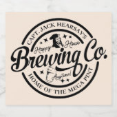 Étiquette Pour Bouteilles De Bière Happy Hour Brewing Co. (Étiquettes simples)