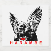 Étiquette Pour Bouteilles De Bière Harambe (Étiquettes simples)