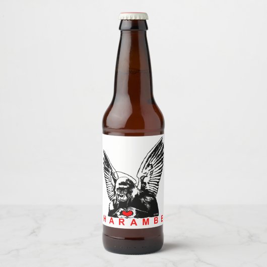 Étiquette Pour Bouteilles De Bière Harambe (Devant)