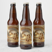 Étiquette Pour Bouteilles De Bière Harmonie dorée (Bouteilles)