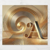 Étiquette Pour Bouteilles De Bière Harmonie dorée (Étiquettes simples)