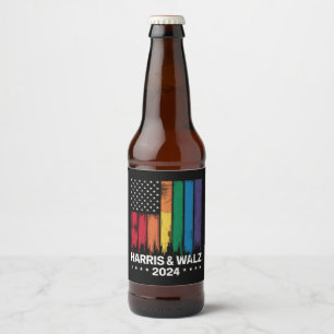 Étiquette Pour Bouteilles De Bière Harris Waltz 2024 Élection Gay Tim Waltz LGBTQ