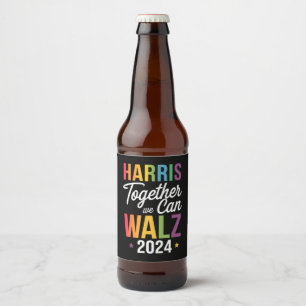 Étiquette Pour Bouteilles De Bière Harris Walz 2024 Kamala Ensemble Nous Pouvons LGBT