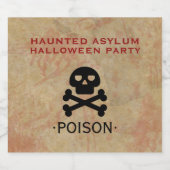 Étiquette Pour Bouteilles De Bière Hauned Asylum Halloween Parti Poison (Étiquettes simples)