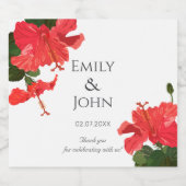 Étiquette Pour Bouteilles De Bière Hibiscus flower Beer Bottle Label (Étiquettes simples)