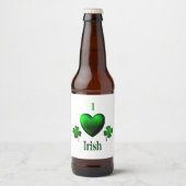 Étiquette Pour Bouteilles De Bière I Heart Irish (Devant)