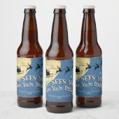 Étiquette Pour Bouteilles De Bière Il te voit quand tu bois, vacances (Bouteilles)
