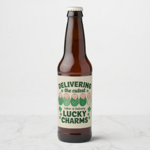 Étiquette Pour Bouteilles De Bière Infirmière Labor & Delivery Lucky Charm Shamrock